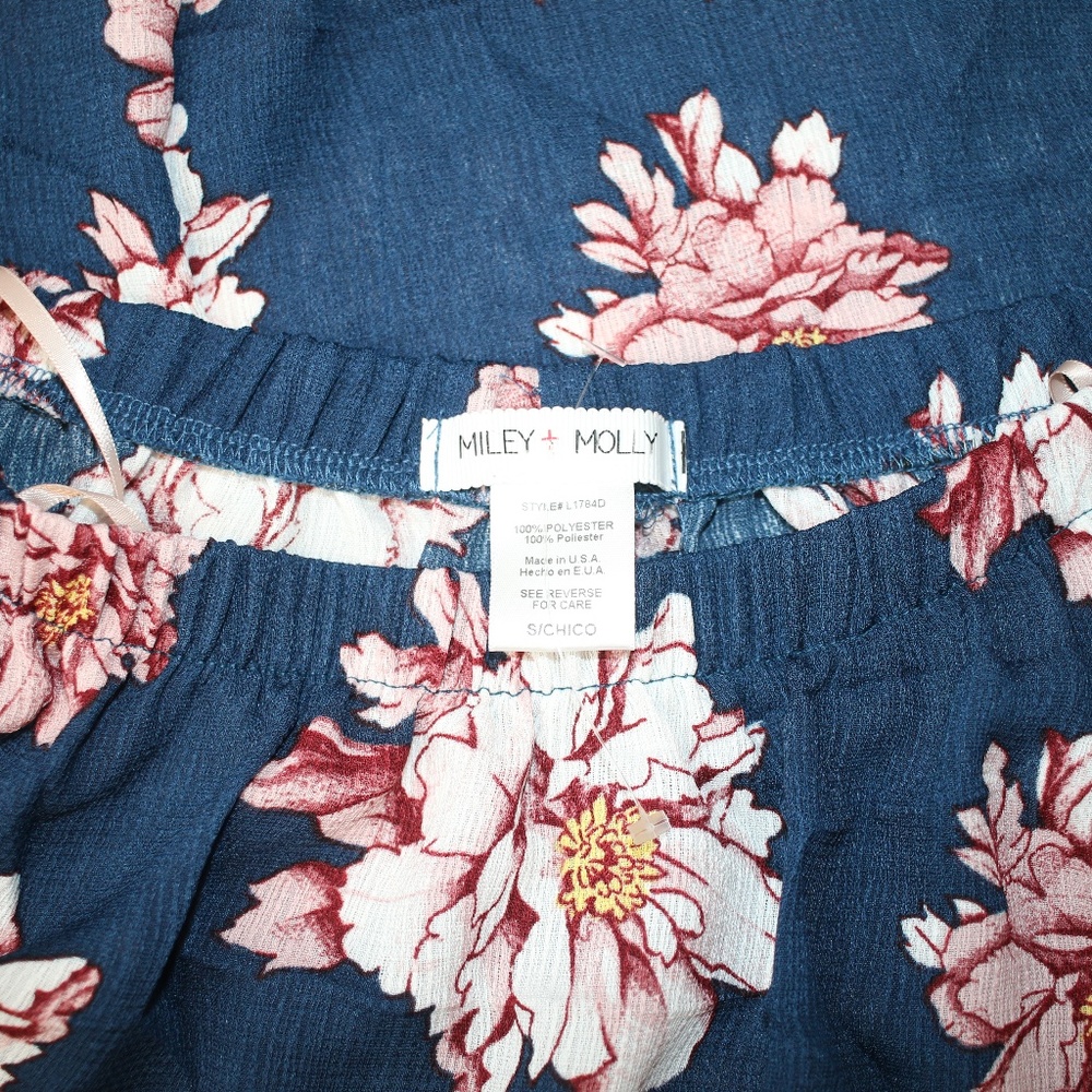 NEW Miley + Molly Floral Off Shoulder Tunic Top S - Picture 8 of 8